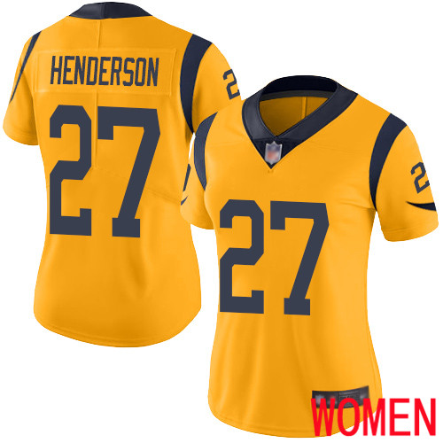Los Angeles Rams Limited Gold Women Darrell Henderson Jersey NFL Football 27 Rush Vapor Untouchable
